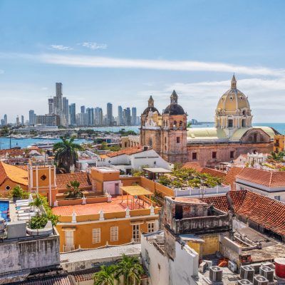 Cartagena - Colombia - South America - February 20, 2020: This church and its monastery are located in the Plaza de San Pedro Claver.